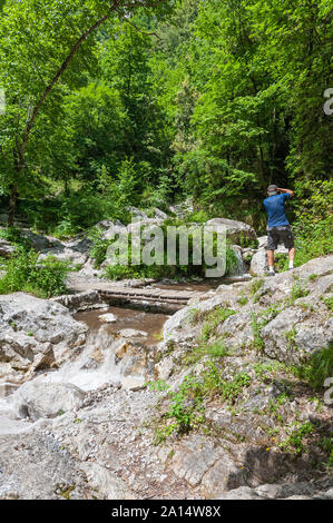 Axée sur la nature de la vallée de la 'réserve Ferriere ' à Amalfi (Italie) Banque D'Images