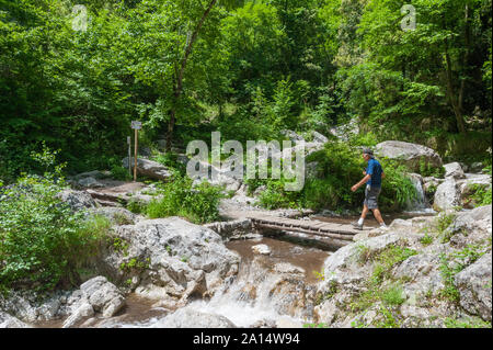 Axée sur la nature de la vallée de la 'réserve Ferriere ' à Amalfi (Italie) Banque D'Images