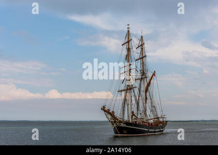 Le navire de formation anglais oeil du vent dans la mer, Juillet 13, 2019 Banque D'Images