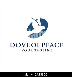 Cercle négatif de Dove Illustration de Vecteur