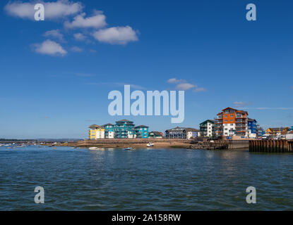 MARINA D'Exmouth, Devon, UK - 20 septembre 2019 : vue sur mer et marina, vu de l'étranger lors d'une journée ensoleillée. Banque D'Images