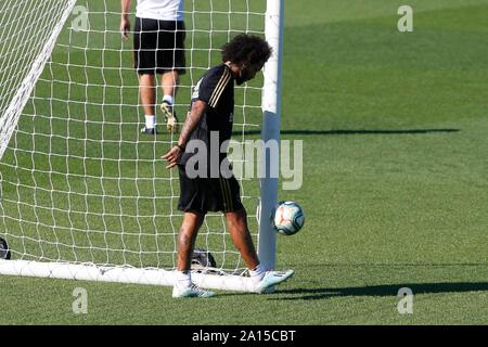 Madrid, Espagne. Sep 24, 2019. Au cours de la formation de MARCELO REAL MADRID À MADRID SPORT CITY. Mardi, 24 septembre 2019. Credit : CORDON PRESS/Alamy Live News Banque D'Images
