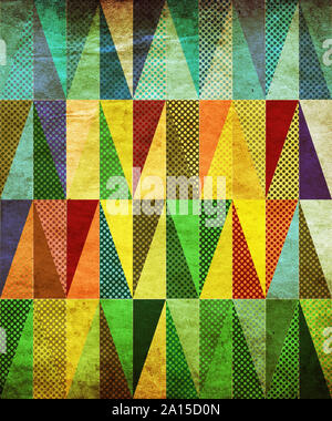 Triangles colorés décoratifs abstract background. Banque D'Images