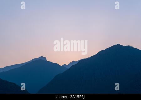 Lever de soleil à Jomsom, Mustang, Népal Banque D'Images