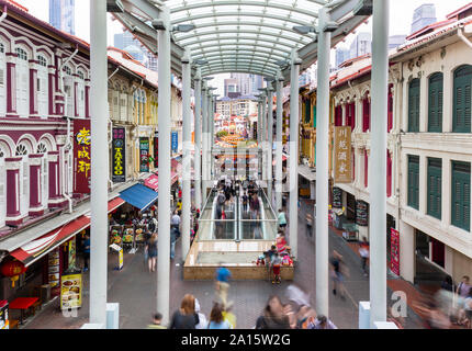 Entrée Chinatown MRT, Singapour Banque D'Images