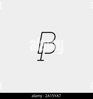 Lettre B P BP PB Logo Design Vecteur Simple Illustration de Vecteur
