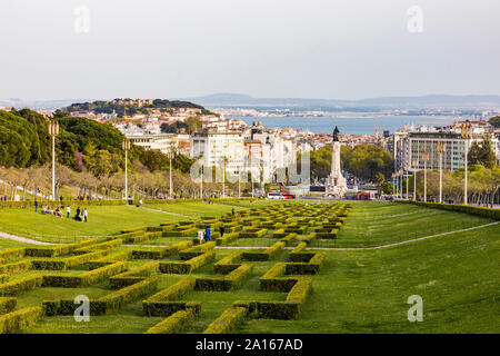 Portugal, Lisbonne, le parc Eduardo VII. Banque D'Images