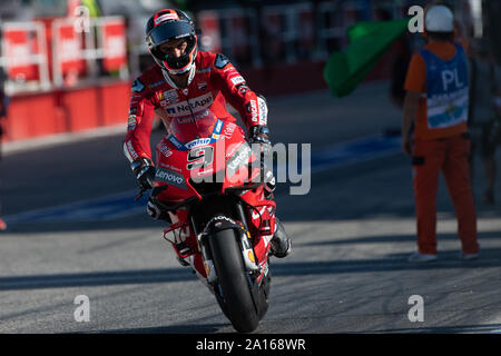 L'Italie. 14Th Sep 2019. Danilo Petrucci, pilote Italien numéro 9 pour l'équipe de DUcati en MotoGP (photo de Lorenzo di Cola/Pacific Press) Credit : Pacific Press Agency/Alamy Live News Banque D'Images