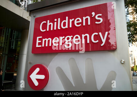 Lurie hôpital pour enfants de l'entrée d'urgence Chicago Illinois Etats-Unis d'Amérique Banque D'Images