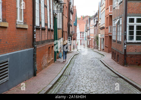 Ruelle étroite, Stade, Basse-Saxe, Allemagne, Europe Banque D'Images