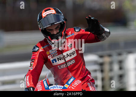 L'Italie. 15 Sep, 2019. Danilo Petrucci, pilote Italien numéro 9 pour l'équipe de DUcati en MotoGP (photo de Lorenzo di Cola/Pacific Press) Credit : Pacific Press Agency/Alamy Live News Banque D'Images