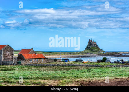 Château de Lindisfarne, Northumberland, Angleterre Banque D'Images