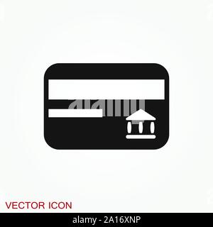 Vecteur d'icône de carte de crédit, dans un style plat tendance Illustration de Vecteur