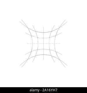 Écrasée, condensé, pincées résumé élément géométrique. concentré, condensé, comprimé forme. faussée, déformée, maille de grille entre minces Illustration de Vecteur