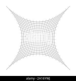 Écrasée, condensé, pincées résumé élément géométrique. concentré, condensé, comprimé forme. faussée, déformée, maille de grille entre minces Illustration de Vecteur