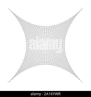 Écrasée, condensé, pincées résumé élément géométrique. concentré, condensé, comprimé forme. faussée, déformée, maille de grille entre minces Illustration de Vecteur