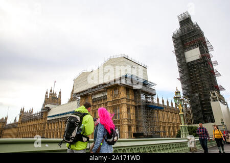 Londres, Royaume-Uni. Sep 24, 2019. Chambres du Parlement britannique le jour où la Cour suprême a statué que le premier ministre britannique, Boris Johnson a décidé de suspendre le Parlement était illégale. Le Président de la Chambre des communes a rappelé le Parlement européen, le mercredi 25 septembre à 11h30, à la suite de l'arrêt. Crédit : Steve Taylor/SOPA Images/ZUMA/Alamy Fil Live News Banque D'Images