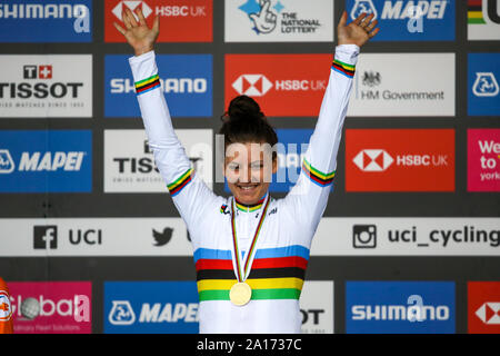 Harrogate, Royaume-Uni. 24 septembre 2019. 2019 Championnats du monde de cyclisme sur route élite Femmes Contre-la-montre individuel. 24 septembre 2019 Dan-Cooke Crédit/Alamy Live News Banque D'Images