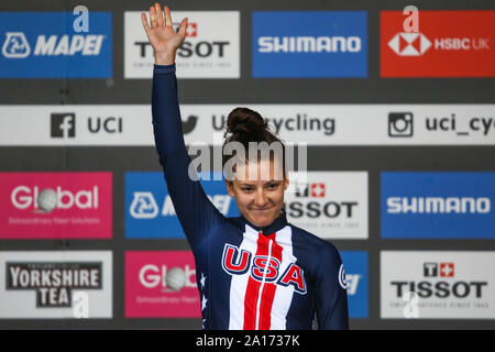 Harrogate, Royaume-Uni. 24 septembre 2019. 2019 Championnats du monde de cyclisme sur route élite Femmes Contre-la-montre individuel. 24 septembre 2019 Dan-Cooke Crédit/Alamy Live News Banque D'Images