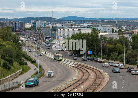 Oulan-oudé, RUSSIE - Septembre 06, 2019 : la ville de Ulan-Ude, République de Bouriatie, en Russie. Banque D'Images