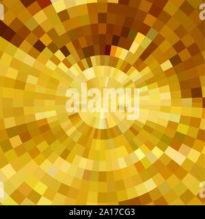 Or Abstract background vector mosaïque concentrique brillant. Illustration de Vecteur