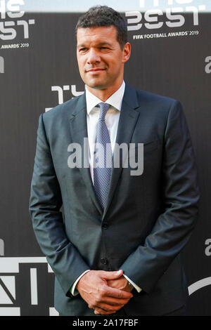 MILAN, ITALIE - 23 SEPTEMBRE : Michael Ballack - l'ancien joueur de l'équipe nationale - L'Allemagne au cours de la meilleure FIFA Football Awards 2019 au Teatro al Banque D'Images