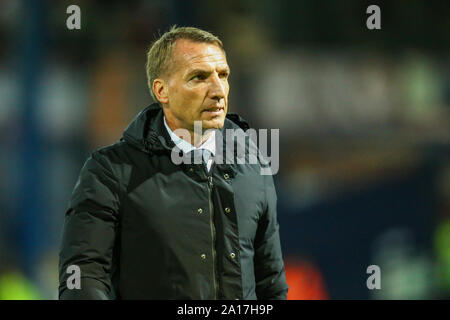 Luton, Royaume-Uni. 24 Septembre, 2019. Brendan Rogers (Manager) de Leicester Citcy pendant l'Carabao Cup match entre Luton Town et Leicester City à Kenilworth Road, Luton, Angleterre le 24 septembre 2019. Photo par David Horn. Credit : premier Media Images/Alamy Live News Banque D'Images