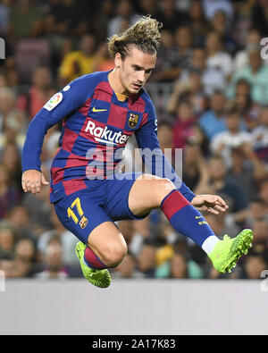 Barcelone, Espagne. Sep 24, 2019. Antoine Griezmann, du FC Barcelone lors du match FC Barcelone v Villarreal CF, de la saison 2019/2020, LaLiga, date 6. Camp Nou. Barcelone, Espagne, 24 SEP 2019. Credit : PRESSINPHOTO/Alamy Live News Banque D'Images