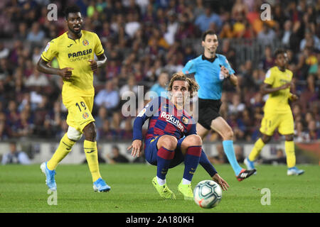 Barcelone, Espagne. Sep 24, 2019. Antoine Griezmann, du FC Barcelone lors du match FC Barcelone v Villarreal CF, de la saison 2019/2020, LaLiga, date 6. Camp Nou. Barcelone, Espagne, 24 SEP 2019. Credit : PRESSINPHOTO/Alamy Live News Banque D'Images