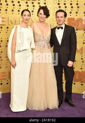 LOS ANGELES, CA - le 22 septembre : (L-R) Clifford, Phoebe Waller-Bridge Sian et Andrew Scott assister à la 71e Emmy Awards au Théâtre de Microsoft le 22 septembre 2019 à Los Angeles, Californie. Banque D'Images