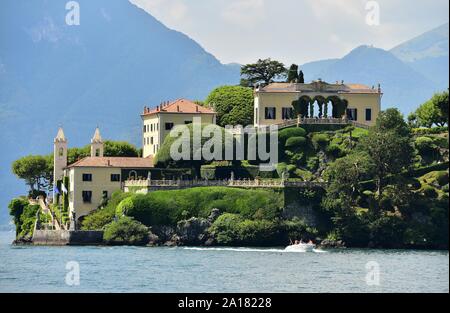 Villa del Balbianello, Lezzeno, Lac de Côme, Lombardie, Italie Banque D'Images