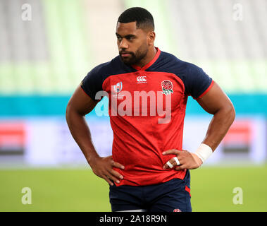 Joe l'Angleterre Cokanasiga pendant la séance de formation à Kobe, Japon. Stade Misaki Banque D'Images