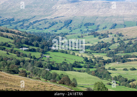 À la tête de dent bas Deepdale, à la fin de l'été. , Cumbria (Royaume-Uni). Banque D'Images