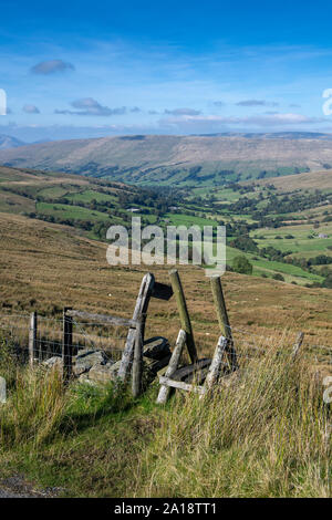 À la tête de dent bas Deepdale, à la fin de l'été. , Cumbria (Royaume-Uni). Banque D'Images