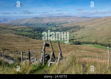 À la tête de dent bas Deepdale, à la fin de l'été. , Cumbria (Royaume-Uni). Banque D'Images