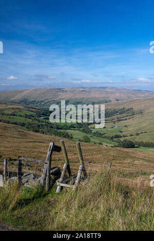 À la tête de dent bas Deepdale, à la fin de l'été. , Cumbria (Royaume-Uni). Banque D'Images