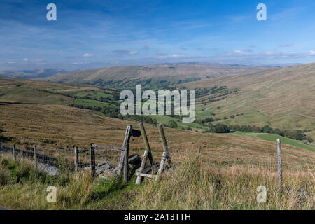 À la tête de dent bas Deepdale, à la fin de l'été. , Cumbria (Royaume-Uni). Banque D'Images