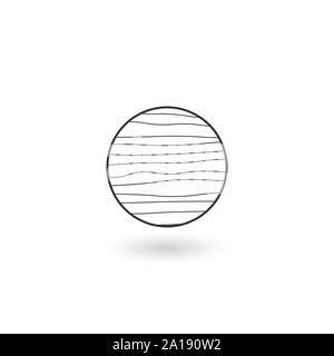 Résumé linéaire des lignes ondulées identité géométrique Logo Design Template . Stock Vector illustration isolé sur fond blanc Illustration de Vecteur