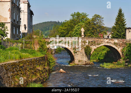 Pont Saint Jan Nepomucen de 1565, Pologne, Lądek Zdrój Banque D'Images