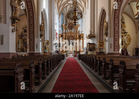 Jelenia Gora, église gothique de 1380, Basse-silésie, Pologne Banque D'Images