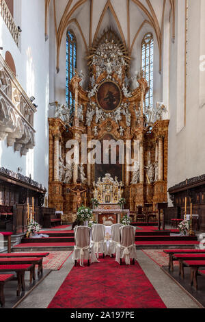 Jelenia Gora, église gothique de 1380, Basse-silésie, Pologne Banque D'Images