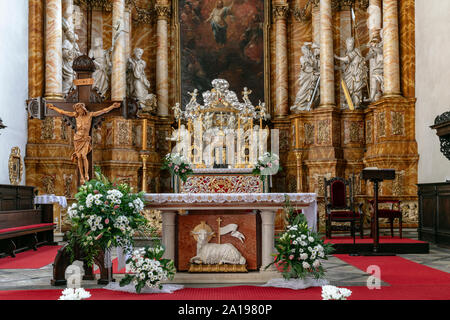 Jelenia Gora, église gothique de 1380, Basse-silésie, Pologne Banque D'Images