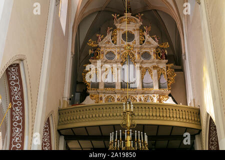 Jelenia Gora, église gothique de 1380, d'orgue, de Basse-Silésie, Pologne Banque D'Images