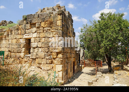 Une mosquée abandonnée à l'Hermon Stream réserve naturelle (Banias) Golan Israël Banque D'Images