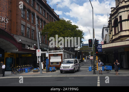 Fortitude Valley, Brisbane, Australie : Brunswick Street Mall à Wickham Street. Banque D'Images