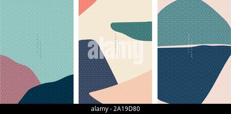 Modèle japonais avec abstract background vector. Motif géométrique avec l'espace vide. Conception du modèle. Illustration de Vecteur