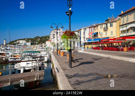 Promenade au port, Cassis, Bouches-du-Rhône, Banque D'Images