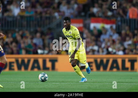 Barcelone, Espagne. Sep 24, 2019. Andre-Frank Zambo Anguissa (Villarreal) Football/soccer : "La Liga espagnole Santander' match entre le FC Barcelone 2-1 Villarreal CF au Camp Nou à Barcelone, Espagne . Credit : Mutsu Kawamori/AFLO/Alamy Live News Banque D'Images