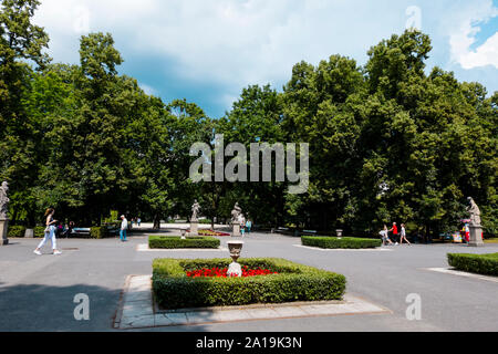 Ogrod Saski, jardin Saxon, Varsovie, Pologne Banque D'Images