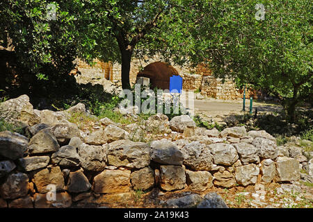 La demeure du 12ème siècle la forteresse des croisés de Yehiam (Gidin ou Jiddin). Galilée occidentale, Israël Banque D'Images